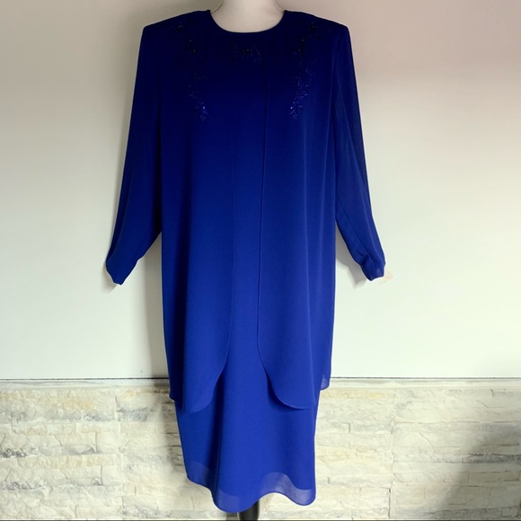 VIRGO Formal Wear Size 12 Royal Blue Dress - Picture 1 of 10